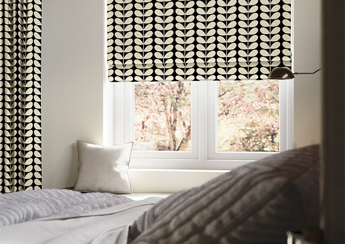Orla Kiely Solid Stem, Black - Twist&Fit Roman Blind - Image 5